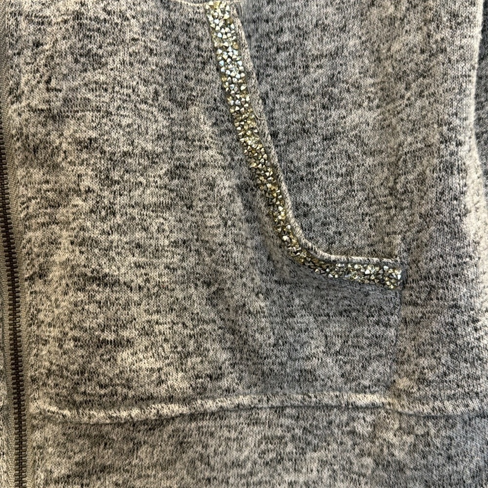 VINTAGE Juicy Couture Women Sweatshirt Large Gray Hoodie - Picture 4 of 10